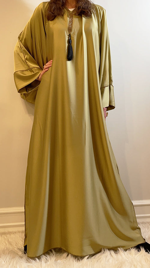 Amirah Gold Green Abaya