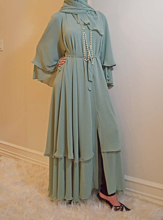 Azizah Mint Green Abaya - Ladies