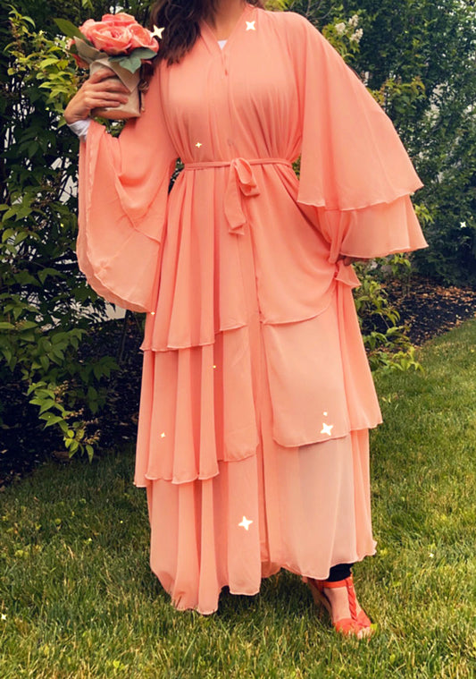 Azizah Peachy Summer Abaya