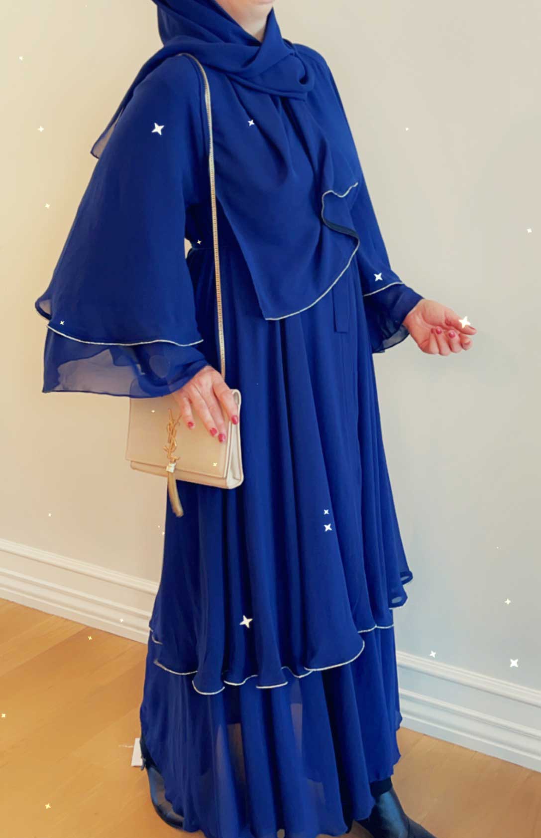 Azizah Regal Blue Abaya