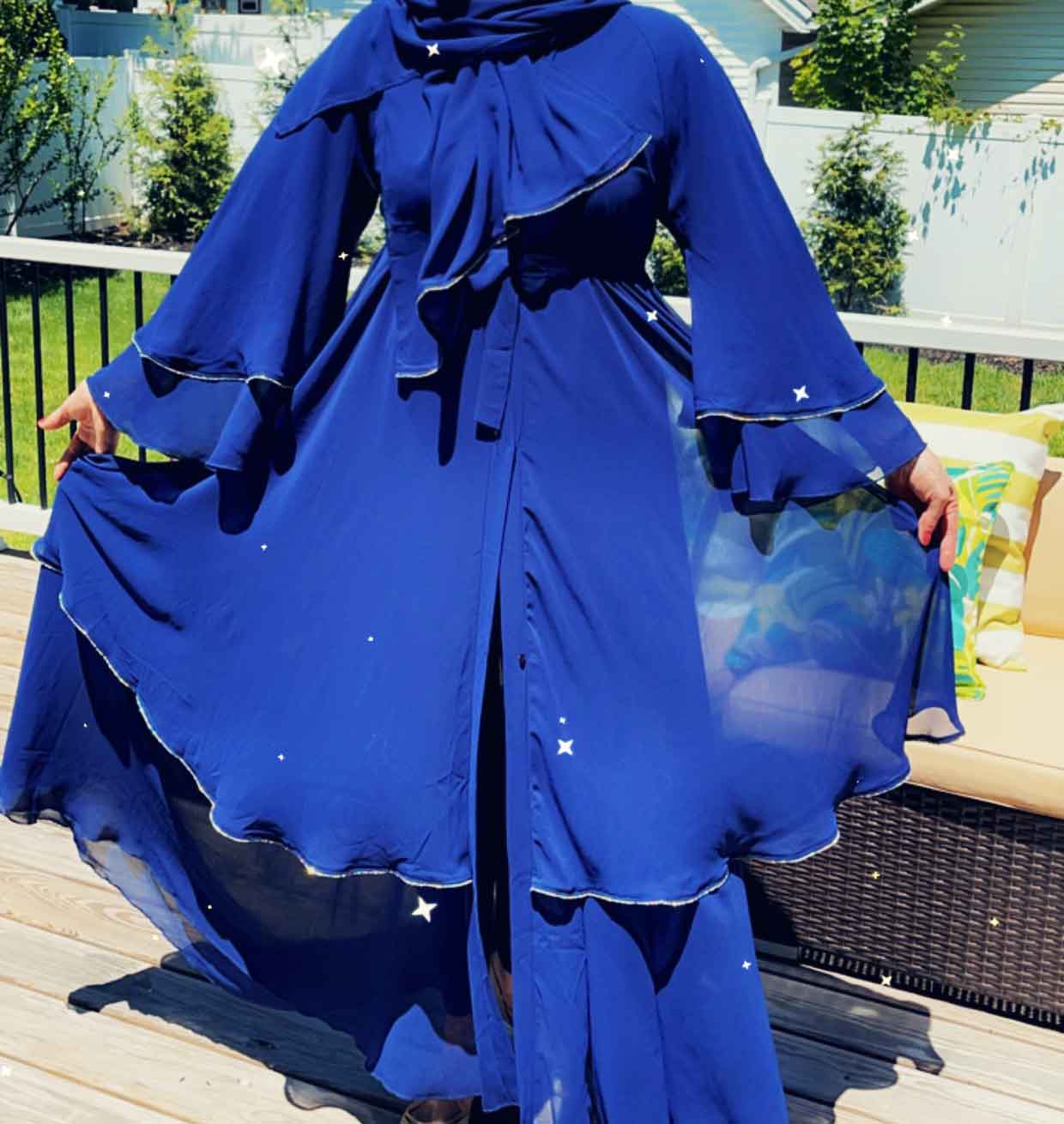 Azizah Regal Blue Abaya
