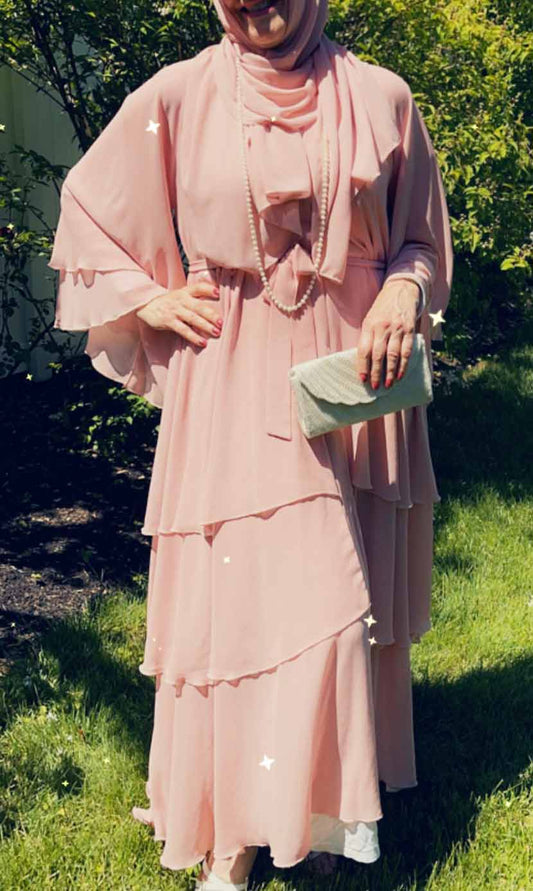 Azizah Dusty Pink Abaya