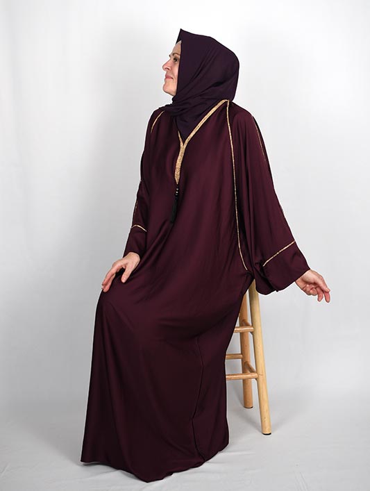 Amirah Royal Burgundy Abaya